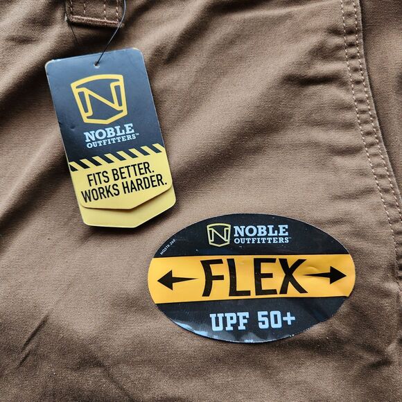 NWT Noble Outfitters Flex Canvas Carpenter Shorts Men 48 Tobacco Brown Cotton - Picture 5 of 7